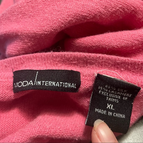 Moda International Girls' Pink X-Large Crop Cardigan - Picture 8 of 10